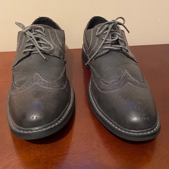 Perry Ellis Portfolio Gray Dress Shoes Men's - Picture 2 of 13